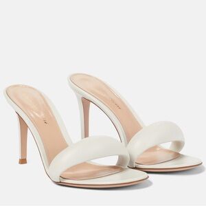 GIANVITO ROSSI Bijoux 85 leather mules White